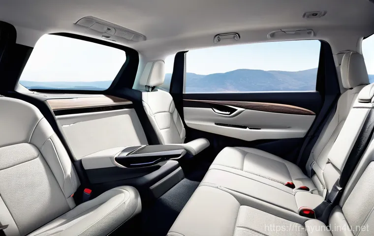 현대 싼타페 풀체인지 예상 - **Prompt:** A new 2025 Hyundai Santa Fe, with its bold, squared-off, and massive design, is parked o...