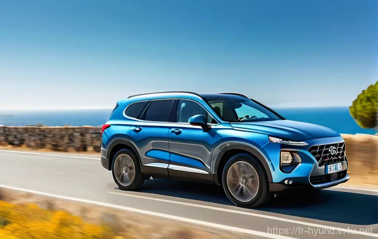 현대 싼타페 풀체인지 예상 - **Prompt:** The spacious and comfortable interior of the 2025 Hyundai Santa Fe, showcasing its "roll...